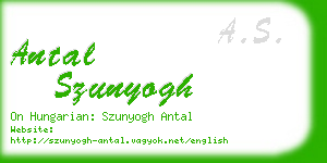 antal szunyogh business card